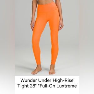 **LIKE NEW** lululemon Wunder Under High Rise Tight 28”, size 8